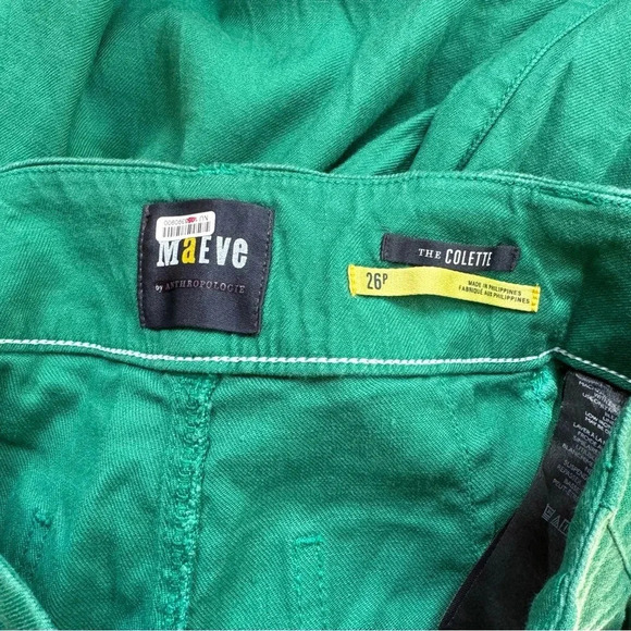 Anthropologie The Colette Linen Wide -Leg Pants Maeve Green 26P - Picture 8 of 12